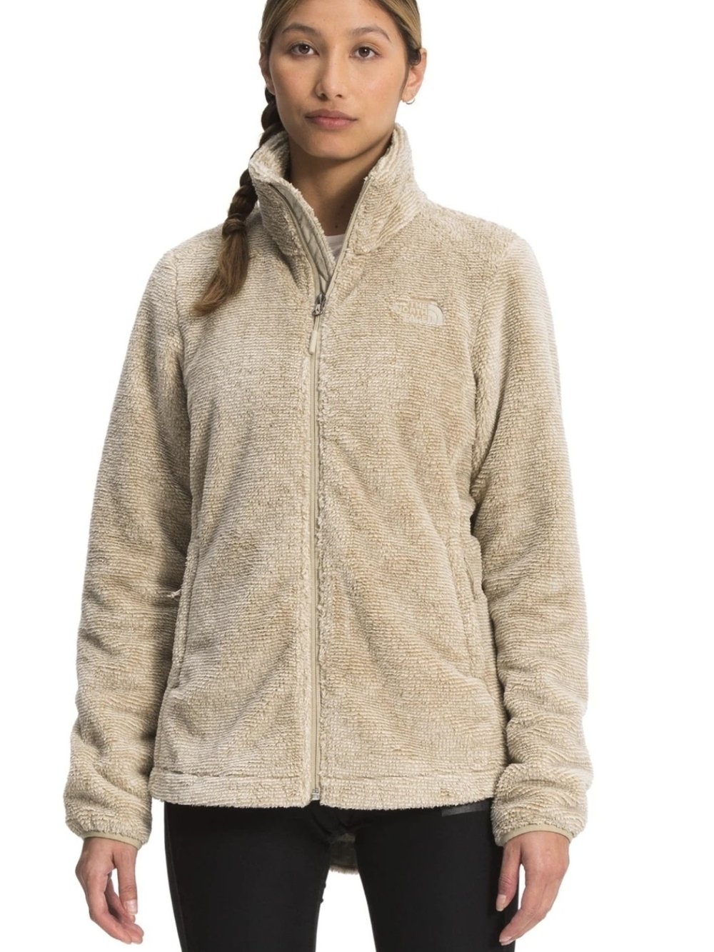The North Face Womens Cozy Beige Sherpa Fleece Jacket Like New Size XL - Picture 2 of 3